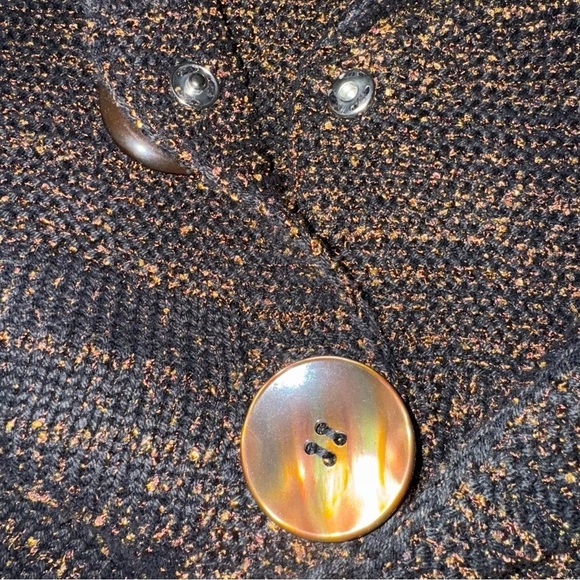 EUC WOMENS KNIT WILLOW CARDIGAN SIZE SMALL BROWN BLACK - Picture 4 of 6